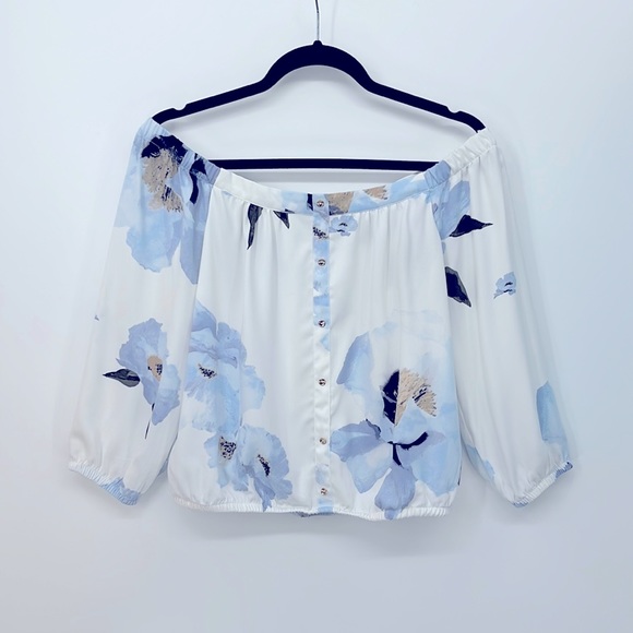 DYNAMITE Floral Off Shoulder Blouse - Picture 2 of 3